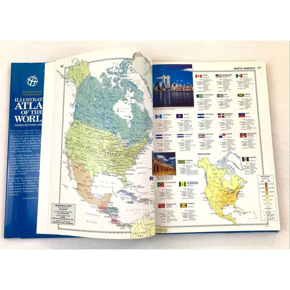 Illustrated Atlas of the World Readers Digest 3rd Edition Vtg. 1997 Hardcover